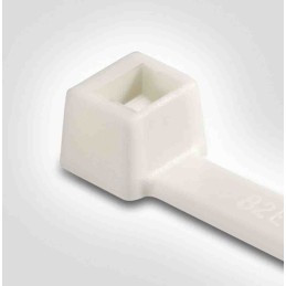 1 Bag of 100 - HellermannTyton Cable Tie, 100mm x 2.5 mm, White Polyamide 6.6 (PA66), Pk-100