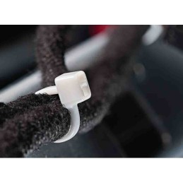 1 Bag of 100 - HellermannTyton Cable Tie, 100mm x 2.5 mm, White Polyamide 6.6 (PA66), Pk-100