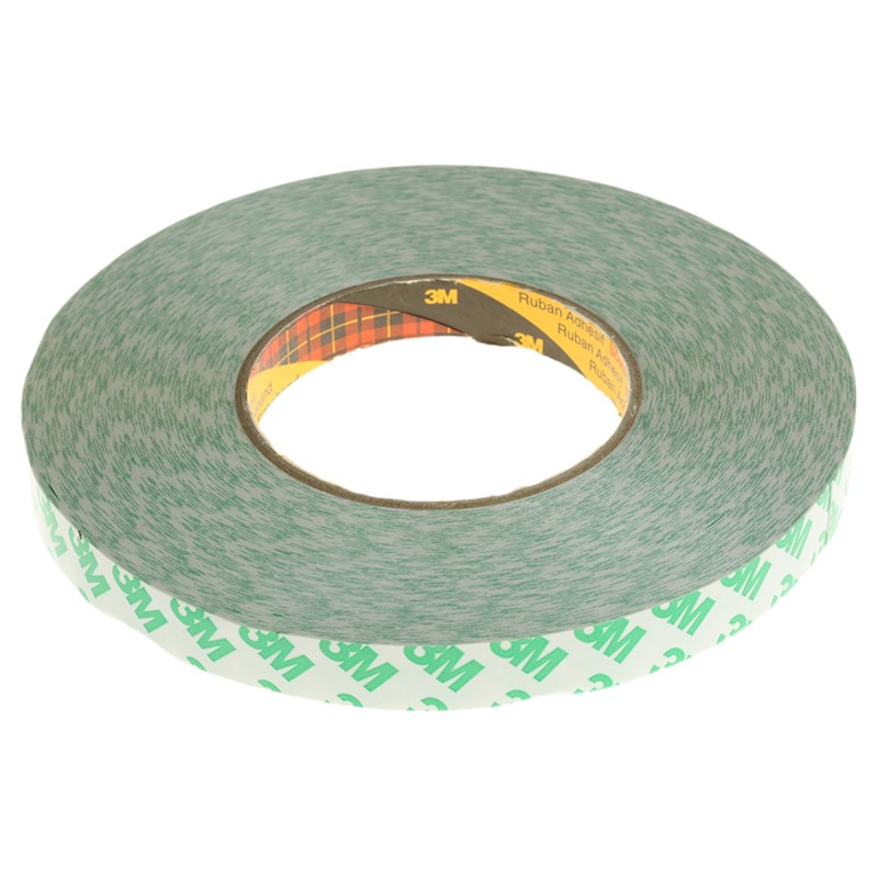 1 pcs - 3M 9087 White Double Sided Plastic Tape, 0.26mm Thick, 5.2 N/cm, PVC Backing, 15mm x 50m