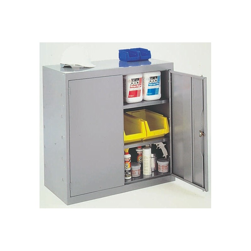 1 pcs - RS PRO 2 Door Mild Steel Grey Tool Locker, 984 mm x 915 mm x 505mm