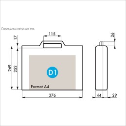 1 pcs - Gard Plasticases Classic Plastic Equipment case, 384 x 303 x 80mm