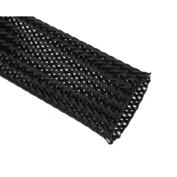 1 Bag of 5 M - RS PRO Expandable Braided PET Black Cable Sleeve, 20mm Diameter, 5m Length