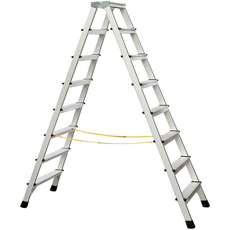 1 pcs - Zarges Aluminium 2 x 8 steps Step Ladder, 1.8m open length