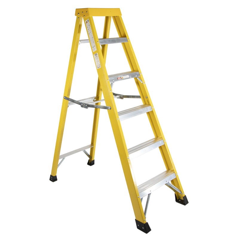 1 pcs - RS PRO Fibreglass 6 steps Step Ladder, 1.6m platform height