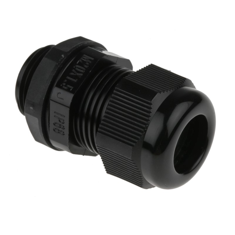 1 Bag of 5 - RS PRO Black Nylon Cable Gland, M20 Thread, 6mm Min, 12mm Max, IP68