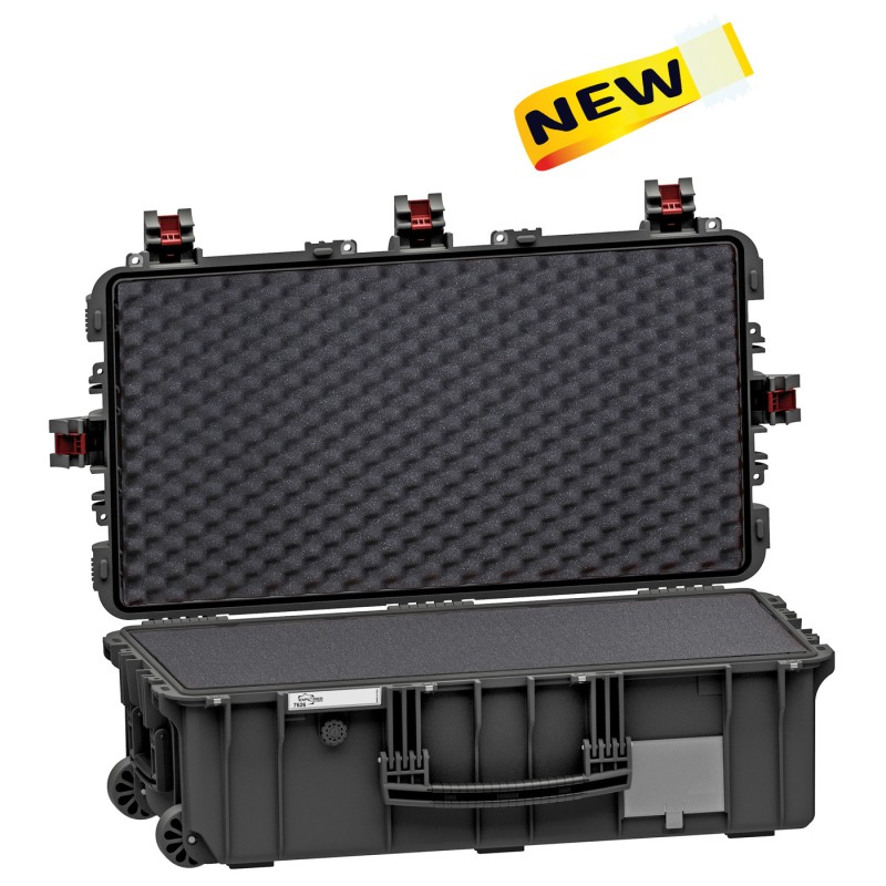 1 pcs - GT Line Mod. 7626.B Waterproof Watertight Case With Wheels, 832 x 466 x 279mm