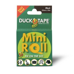 1 pcs - DUCK TAPE Duck Tape 260181 Duct Tape, 10m x 25mm, Black, Gloss Finish