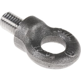 1 pcs - RS PRO Carbon Steel Eye Bolt, M12 Thread, 18mm Thread Length, 15mm Internal Eye Diameter, 33mm Outer Eye Diameter, 0.4t