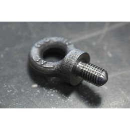 1 pcs - RS PRO Carbon Steel Eye Bolt, M12 Thread, 18mm Thread Length, 15mm Internal Eye Diameter, 33mm Outer Eye Diameter, 0.4t