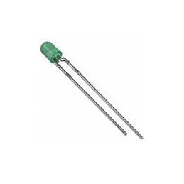 10 pcs : 4303F5 - Standard LEDs - Through Hole GREEN DIFFUSED