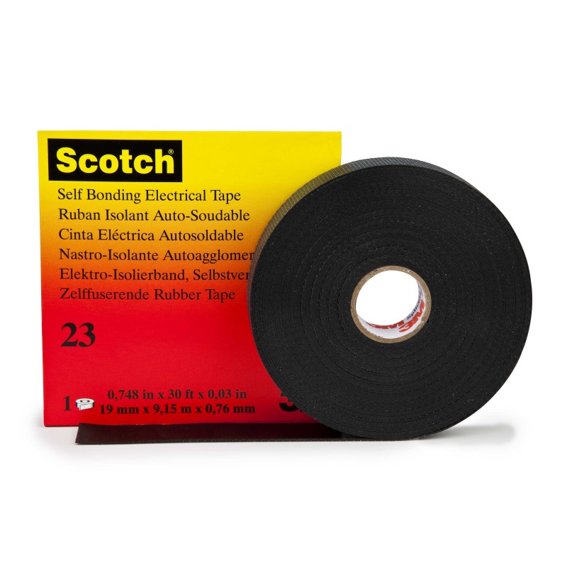 1 pcs - 3M Scotch® 23 Black Self Amalgamating Tape 19mm x 9m