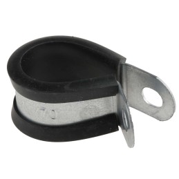 1 Pack of 5 - RS PRO Black Plated Steel P Clamp, 16mm Max. Bundle