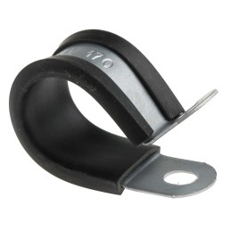 1 Pack of 5 - RS PRO Black Plated Steel P Clamp, 16mm Max. Bundle