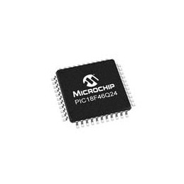 10 pcs : PIC18F46Q24-I/PT - 8-bit Microcontrollers - MCU 64KB Flash, 4KB RAM, 512bytes EEPROM, MVIO, 10b ADC2, 8b DAC, ACP, Comp