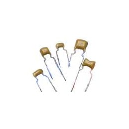 10 pcs : AR205F103K4R - Multilayer Ceramic Capacitors MLCC - Leaded 50 VDC .01uF X8R 10% 2.54 mm AEC-Q200