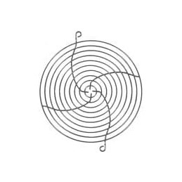10 pcs : 08169 - Fan Filters & Accessories 150mm Wire Form Fan Guard, Bright Nickel Chrome Fin