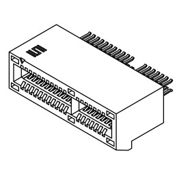 1 pcs - Samtec PCIE Series Female Edge Connector, Edge Mount, 36-Contacts, 1mm Pitch, 2-Row, Solder Termination