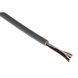 1 Reel of 500 M - RS PRO Multicore Data Cable, 0.22 mm², 5 Cores, 24 AWG, Screened, 500m, Grey Sheath