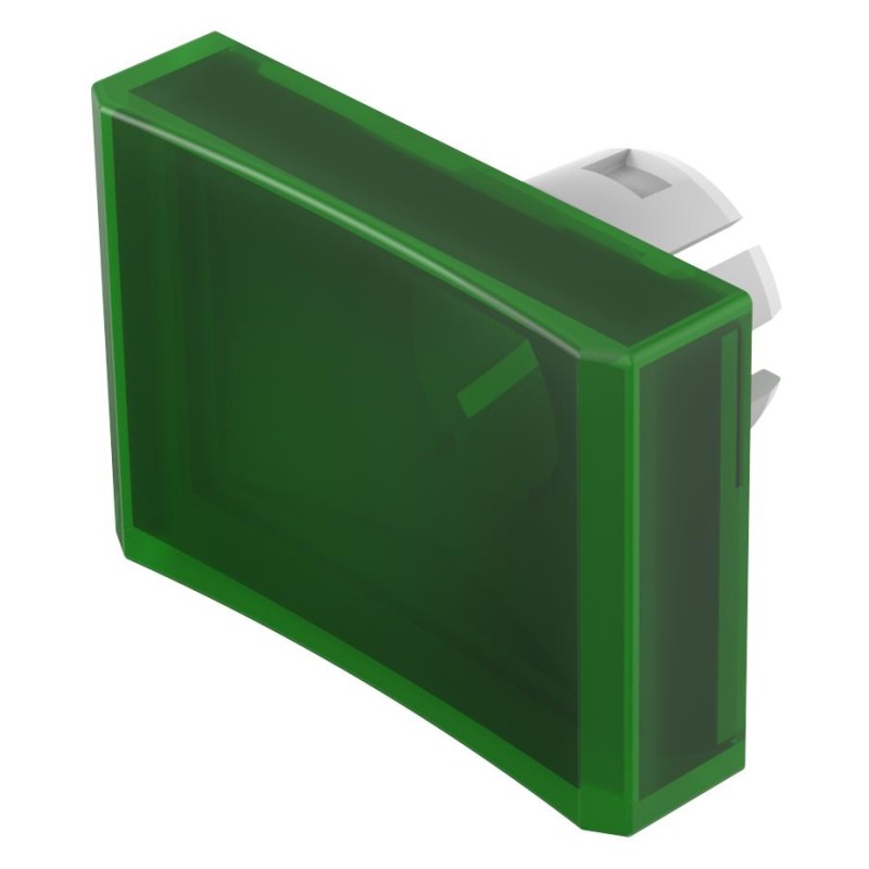 1 pcs - EAO Green Rectangular Push Button Lens for Use with Push Button
