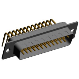 1 pcs - Norcomp SEAL-D 25 Way Right Angle Plug-In Mount D-sub Connector Plug, 2.77mm Pitch