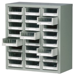 1 pcs - RS PRO 24 Steel Cabinet, Steel, 640mm x 586mm x 290mm, Grey