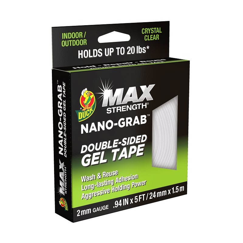 1 pcs - DUCK TAPE 287264 Clear Double Sided Adhesive Square, 2mm Thick, Acrylic Backing, 24mm x 1.5m