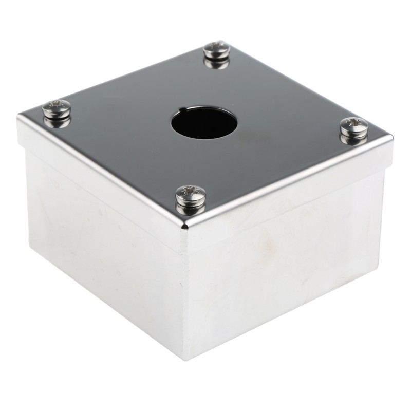 1 pcs - Stainless Steel ABB Compact Push Button Enclosure - 1 Hole 22mm Diameter