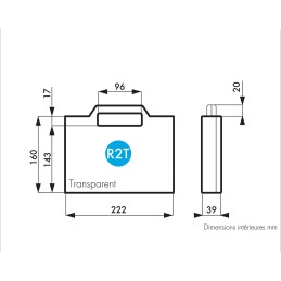 1 pcs - RS PRO Plastic Equipment case, 229 x 189 x 44mm