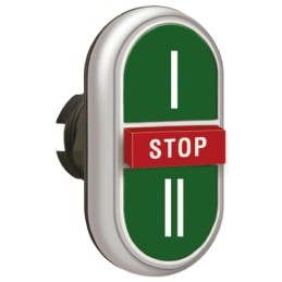 1 pcs - Lovato Platinum Series Green, Red Spring Return Push Button Head, 22mm Cutout, IP66, IP67, IP69K