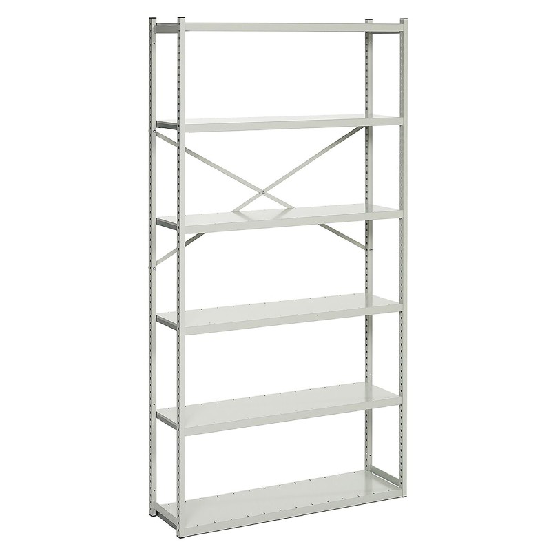 1 pcs - Treston Grey 6 Shelf Steel Storage Rack System Shelving Unit, 2000mm x 1000mm, 400mm, 150 kg/Shelf, 1000 kg/Part Load