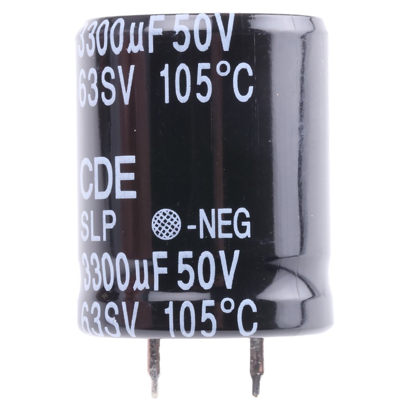 1 pcs - Cornell-Dubilier 3300μF Aluminium Electrolytic Capacitor 50V dc, Snap-In - SLP332M050C3P3