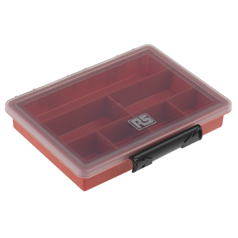 1 pcs - RS PRO 7 Cell Red PP Compartment Box, 32mm x 175mm x 143mm