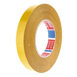 1 pcs - Tesa 51571 White Double Sided Cloth Tape, 0.16mm Thick, 13 N/cm, Synthetic Rubber Backing, 19mm x 50m