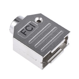 1 pcs - Amphenol ICC 8655MH Series Die Cast Zinc D Sub Backshell, 9 Way, Strain Relief