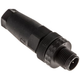 100 pcs - Hirschmann Circular Connector, 4 Contacts, Cable Mount, M12 Connector, Plug, Male, IP67, E Series