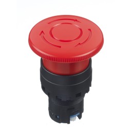 1 pcs - Idec HW Series Twist Release Emergency Stop Push Button, Panel Mount, 22mm Cutout, IP20, IP65