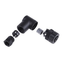 100 pcs - Hirschmann Circular Connector, 4 Contacts, Cable Mount, M12 Connector, Socket, Female, IP67, E Series