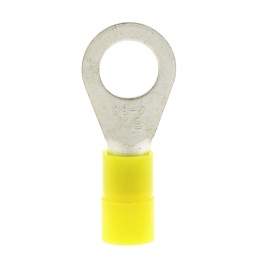 100 pcs - RS PRO Insulated Ring Terminal, 8.4mm Stud Size, 2.5mm² to 6mm² Wire Size, Yellow
