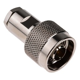 1 pcs - RS PRO, Plug Cable Mount N Connector, 50Ω, Crimp, Solder Termination, Straight Body