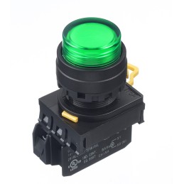 1 pcs - Idec YW Series Illuminated Push Button Complete Unit, Panel Mount, 22mm Cutout, SPST, IP65