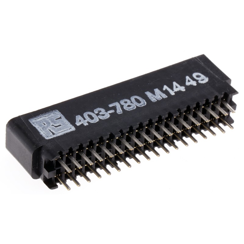 1 pcs - Cinch Edge Connector, PCB Mount, 18-Contacts, 2.54mm Pitch, 2-Row, Solder Termination