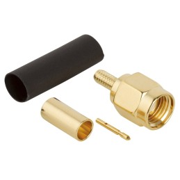 100 pcs - Amphenol RF, Plug Cable Mount SMA Connector, 50Ω, Crimp Termination, Straight Body