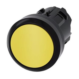 1 pcs - Siemens SIRIUS ACT Series Yellow Momentary Push Button Head, 22mm Cutout, IP66, IP67, IP69K