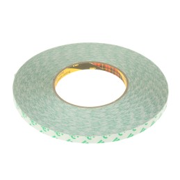 1 pcs - 3M 9087 White Double Sided Plastic Tape, 0.26mm Thick, 5.2 N/cm, PVC Backing, 9mm x 50m