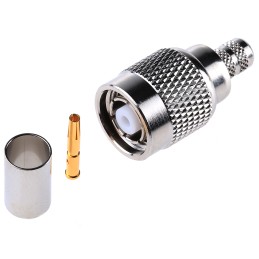100 pcs - Amphenol RF Cable Mount TNC Connector, 50Ω, Crimp Termination, Straight Body