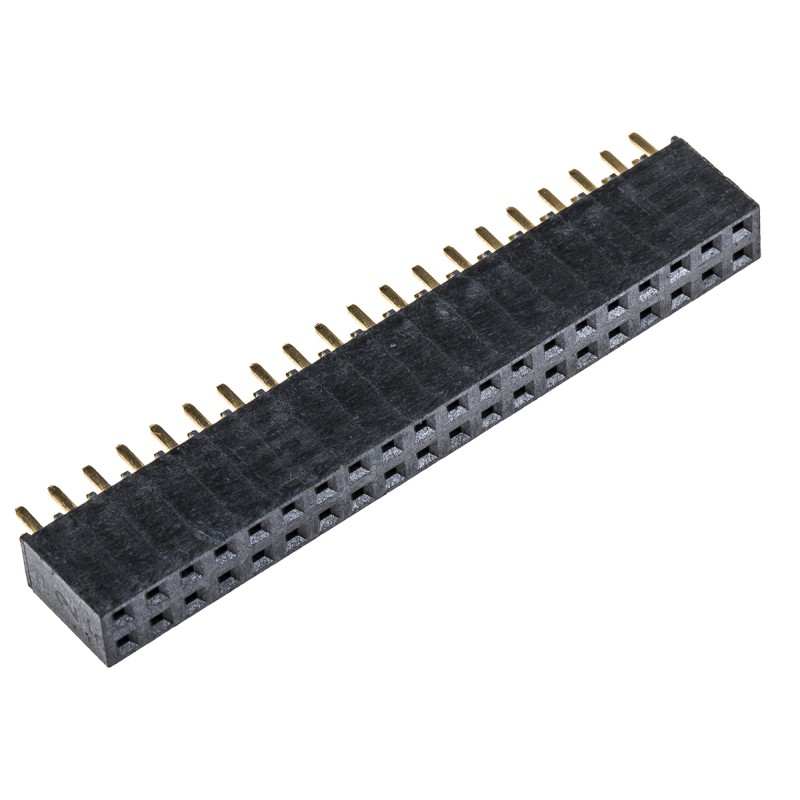 1 pcs - Samtec SSW Series Straight Through Hole Mount PCB Socket, 40-Contact, 2-Row, 2.54mm Pitch, Solder Termination