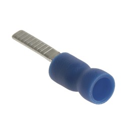 100 pcs - RS PRO Insulated Crimp Blade Terminal 13mm Blade Length, 1.5mm² to 2.5mm², 16AWG to 14AWG, Blue