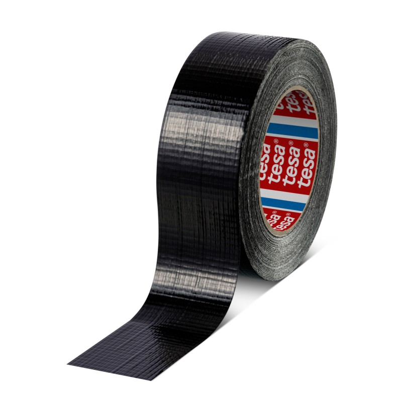 1 pcs - Tesa 4615 Duct Tape, 50m x 50mm, Black, PE Coated Finish