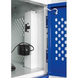 1 pcs - RS PRO 8 Door Vented Mild Steel Blue Locker, 1800 mm x 300 mm x 450mm