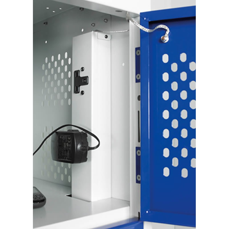 1 pcs - RS PRO 8 Door Vented Mild Steel Blue Locker, 1800 mm x 300 mm x 450mm